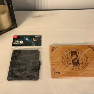 Zelda Tears of The kingdom Wooden Plaque and Arm Sleeve Breath of the Wild
